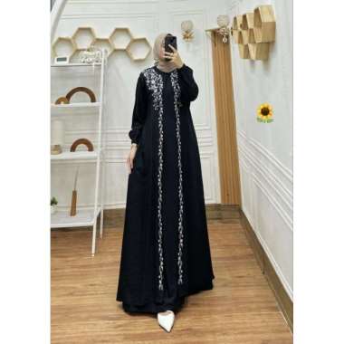 GAMIS CERUTY PUTIH CANTIK GAMIS LEBARAN CERUTI PREMIUM GAMIS KONDANGAN PESTA TERBARU Ld120cm (Jumbo)