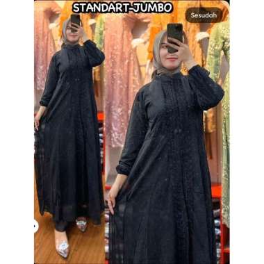 GAMIS CERUTY PUTIH CANTIK GAMIS LEBARAN CERUTI PREMIUM GAMIS KONDANGAN PESTA TERBARU Ld120cm (Jumbo)