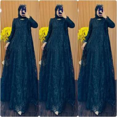 GAMIS MEWAH BROKAT PAYET PREMIUM ORIGINAL GAMIS PESTA CANTIK GAMIS KONDANGAN TERBARU Ld105cm (Standa