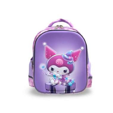 RANSEL POWA HSD 24013 TAS ANAK SEKOLAH PEREMPUAN PAUD / TK KARAKTER Kuromi Purple