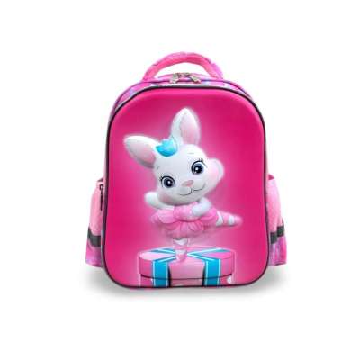 RANSEL POWA HSD 24013 TAS ANAK SEKOLAH PEREMPUAN PAUD / TK KARAKTER Rabbit Pink