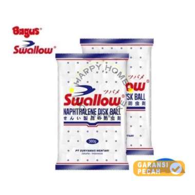 Swallow Kamper Naphthalene Disk Ball Putih 300 gr / Kapur Barus - Mencegah Ngengat dan Penjamuran