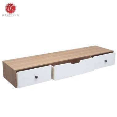 Dections Meja TV Gantung Minimalis 3 Laci Penyimpanan 120x30cm - Furniture Meja Nakas Kayu Modern Kr