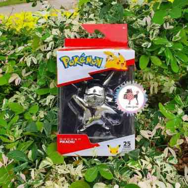 Pokemon 25th Anniversary Silver Pikachu Battle Figure