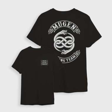 Tshirt Kaos Pria MUGEN RACING TEAM High and Low Hitam Combed 30s XXL