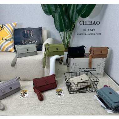 Tas Selempang Dompet Chibao CB 0514-SF + Free Dustbag CB 0514-SF Putih Susu