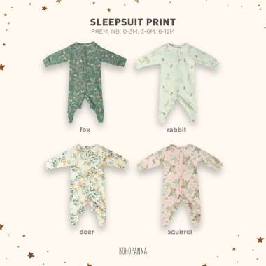 BOHOPANNA - SLEEPSUIT - BAJU TIDUR ANAK PREM SQUIRREL