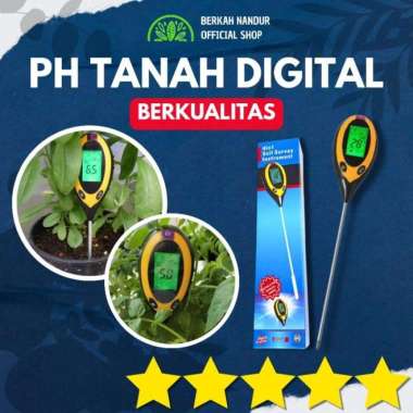 PH Tanah Digital 4 in 1 Alat Ukur pH Tanah Digital Alat Ukur Kelembaban Tanah Otomatis Soil Analyzer