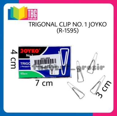 1 KOTAK KECIL TRIGONAL CLIP NO 1 JOYKO/CLIP KERTAS/PENJEPIT KERTAS/KLIP KERTAS/KLIP SEGITIGA(R-1595)