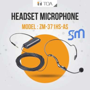 TOA ZM-371HS-AS Headset Microphone ZM371HSAS Mic Bando kabel imam