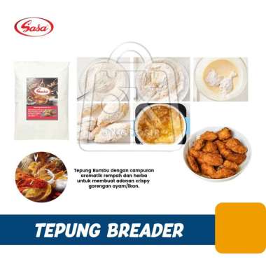 Tepung Breader Crispy SASA Tepung Bumbu Marinasi Ayam Goreng Fried Chicken (1 pcs) Breader 1kg