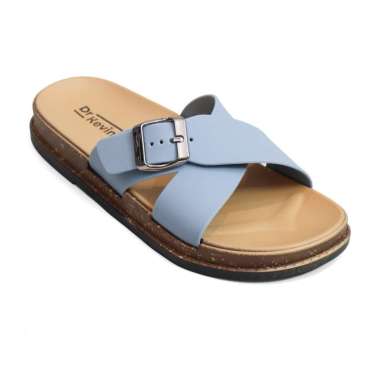 Dr. Kevin Sepatu Sandal dan sandal Wanita Hak Rata Flat Sandals 571-120 Biru 40-41