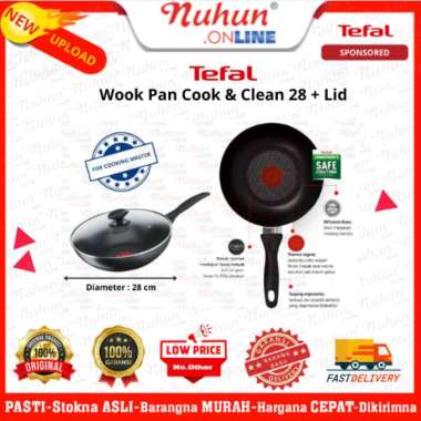 Tefal Wok Pan Cook & Clean 28 Lid