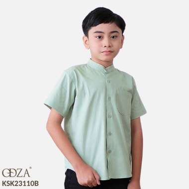 Odza Baju Koko Anak Laki Lengan Pendek Loony 2-12 Tahun 2 Hijau Muda