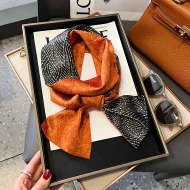 ALANA 12X144cm Korean mini syal scarf leher scarf tas neck scarf hair ribbon 07