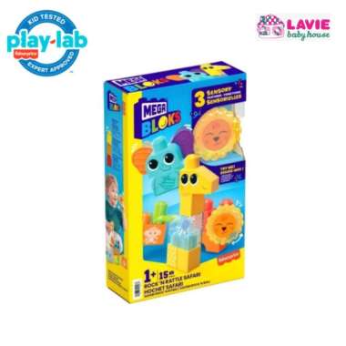 Mega Blocks Rock 'N Rattle Safari - Mainan Balok Susun Anak