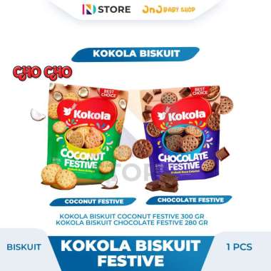 Kokola Festive Biskuit Coconut Festive/ Chocolate Festive Kemasan Pouch MILK VANILA POUCH
