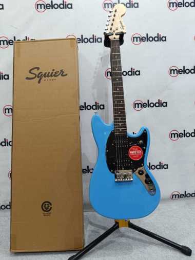 Squier By Fender Sonic Mustang HH W/Black Pickgurad, Laurel FB, California Blue