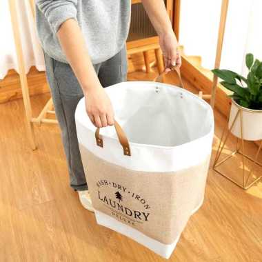 Laundry Bag / Keranjang Laundry Baju Pakaian Kotor / Organizer Tempat Penyimpanan Bisa Di Lipat / St