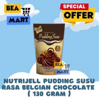 Nutrijell Puding Susu Rasa Belgian Cokelat 130gr | Nutrijel Belgian Coklat Chocolate Pudding Powder 