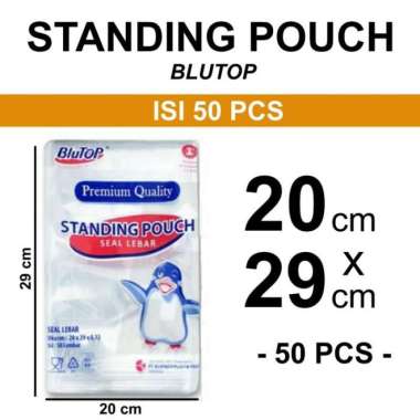 aiGooTan - (ISI 50) STANDING POUCH 20x29 CM BLUTOP - Plastik STP Ziplock Zipper Murah Medan
