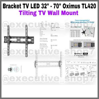 Bracket TV LED 32" - 70" Oximus TL420 - Tilting TV Wall Mount White