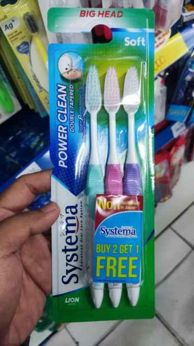 Systema Sikat Gigi Power Clean Isi 3 Systema Power Clean Regular