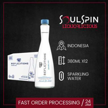 Aqua Reflections Sparkling Mineral Water 380ml [ Dus isi 12 Botol ]