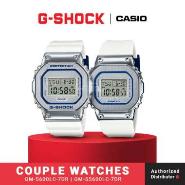 Jam Tangan Couple G-Shock GM-5600LC-7DR x GM-S5600LC-7DR Original Digital White