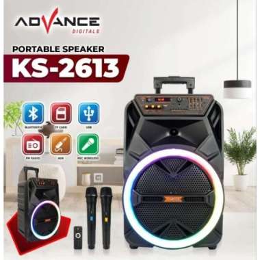 Advance KS-2613 Speaker Meeting Portable Bluetooth 12" inch Free Mic