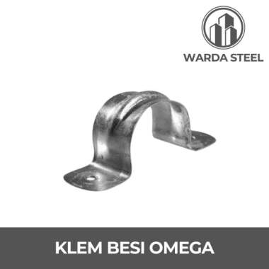 Klem Pipa Besi 1/2" Dengan Paku Beton / Tanpa Paku - Pipe Omega Clamp Pipa Bracket 1/2 Inch Dengan P