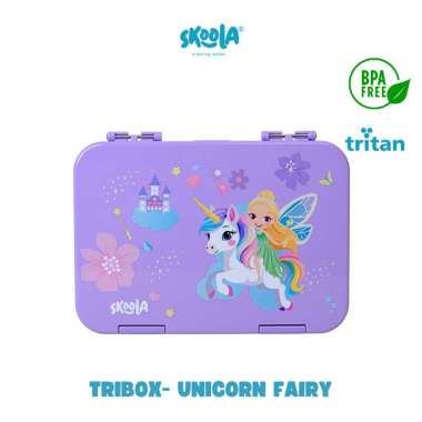 Skoola Kotak Bekal Lunch Box Tempat Makan Tritan Anak Perempuan Laki - Laki Lucu - Tribox TRIBOX UNI