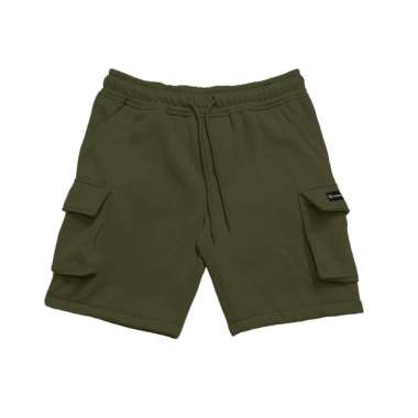Sziasztok - Celana Boardshort Pria Matt Fleece Hitam XXL Army