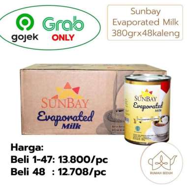 Sunbay Susu Evaporasi 380gr Kardus Dus - Evaporated Milk Karton