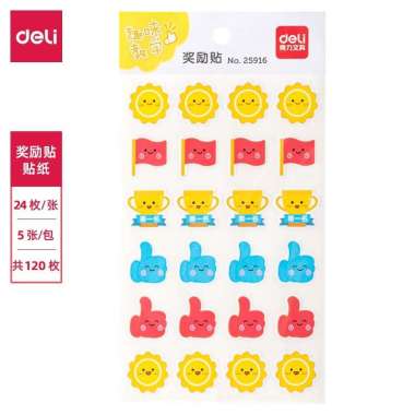 Deli Sticker Lucu Bergambar Anti Air / Sticker Buku Binder Notebook Aesthetic 25916