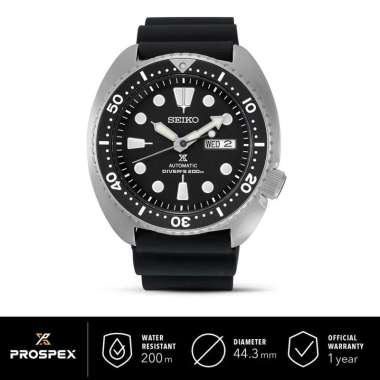 Seiko Prospex SRPE93K1 Turtle Automatic Black Rubber Strap - Jam Tangan Seiko Original