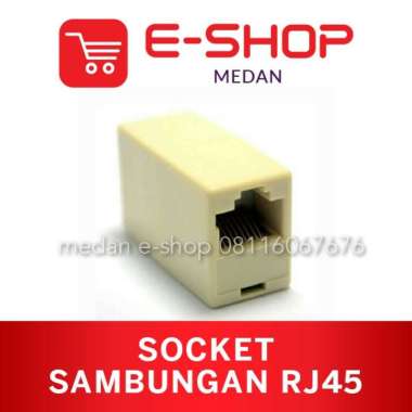 Socket Sambungan Kabel komputer RJ45 Barel RJ-45 Soket
