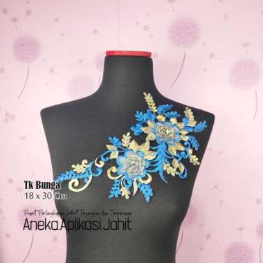 RENDA BORDIR TEMPEL KECIL MOTIF MODEL TERBARU "TK BUNGA" Hijau