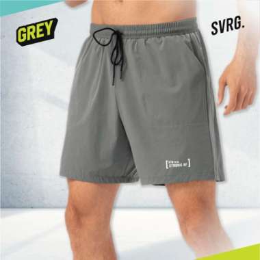 Ajax Short Pants for Men - Celana Pendek Olahraga Gym, Fitness, Basket M Grey