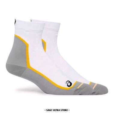 Kaos Kaki Lari Running Road Quarter Socks Unisex Men Women Original - Brilliant White Brilliant Whit
