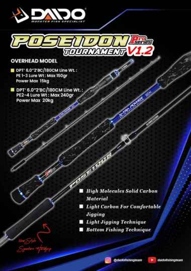 JORAN DAIDO POSEIDON PRO LIGHT CARBON SP DAN BC 180CM PE1-3 PE2-4 - V1.2 BC / OH, PE1-3 PE1-3 V1.2 B