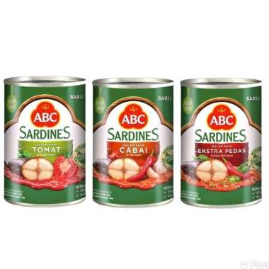 ABC Sardines ABC Sarden Makanan Kaleng / Ikan Sarden ABC Tomat 155gr