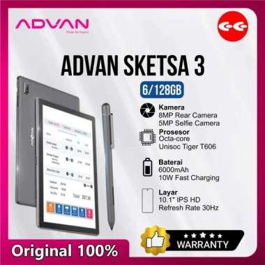 TAB ADVAN SKETSA 3 [6GB / 128GB] GARANSI RESMI