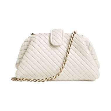 [12.12 Dealcember] Bottega Veneta Small Lauren 1980 with Chain Chalk White