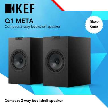 Speaker KEF Q1 Meta Q-1 Meta Q 1 Meta Bookshelf Passive Speaker 2-ways compact black satin