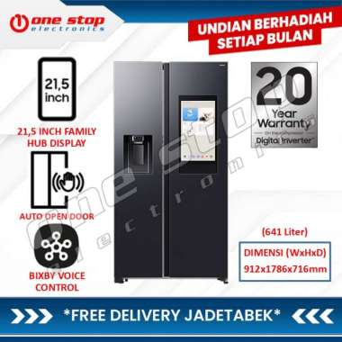 [GARANSI RESMI] SAMSUNG RS90F65ANFSE / RS90 Kulkas Side by Side Bespoke AI Family Hub w/ Auto Open D