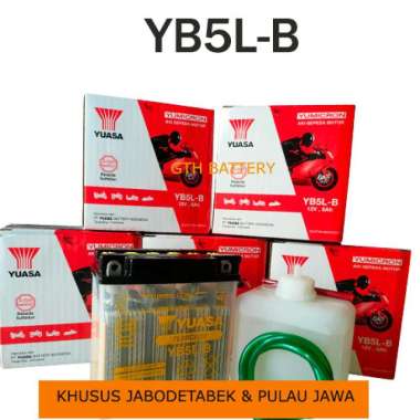 AKI MOTOR YUASA YB5L-B UNTUK MIO SMILE, MIO SPORTY, ASTREA GRAND, SUPRA FIT, SMASH, DLL