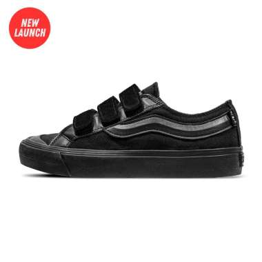 SABA Veloz Falco All Black - Velcro Sepatu Sneakers Casual Pria Wanita Original 100% 37