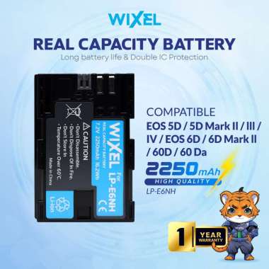 WIXEL Baterai Kamera LP-E6NH for Canon EOS 5D Mark II / 5D Mark III / 5D IV / 5DS / 5DS R / 6D / 6D 
