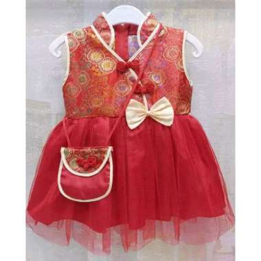 Dress imlek anak gaun Imlek anak dress merah anak dress cina dress anak dress pesta anak gaun prince